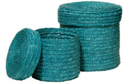 Set of Two Storage Baskets - Turquoise